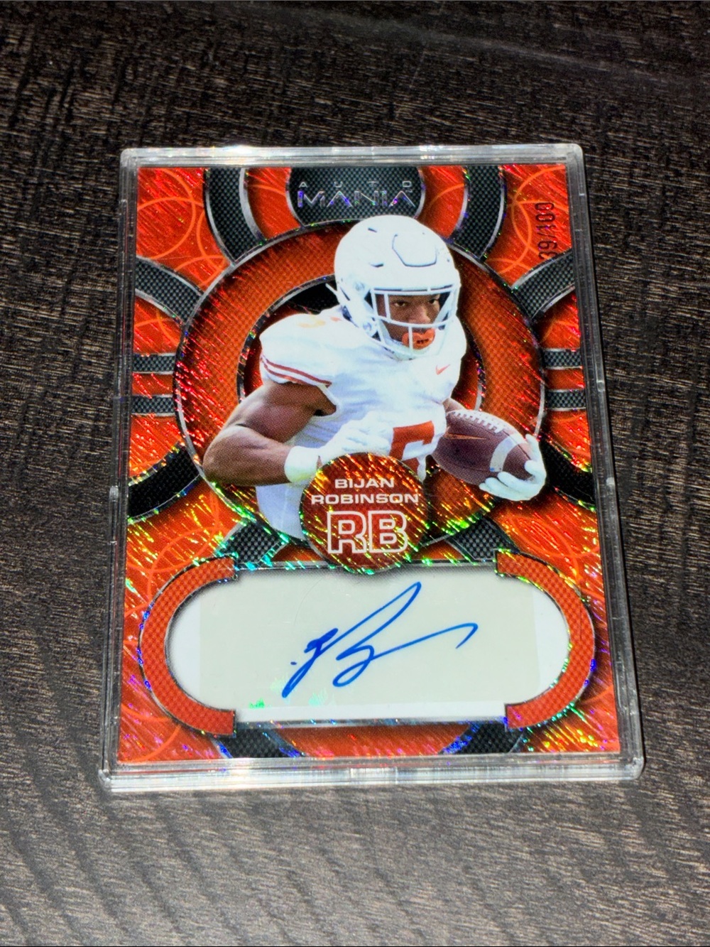 Bijan Robinson Autographed Rookie Card - Orange Holo